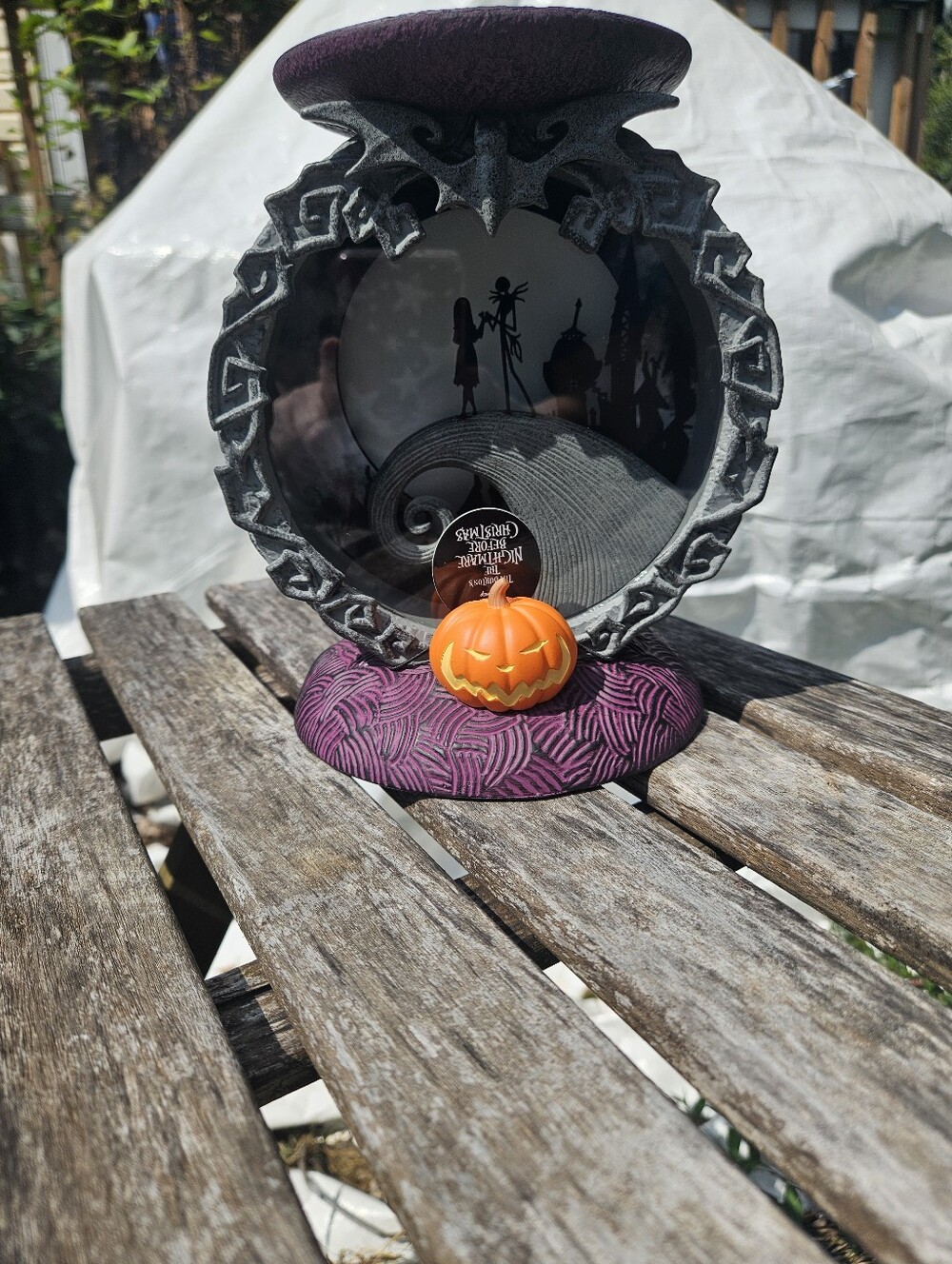 Bath & Body Works Night Before Christmas Candle Holder- Purple and Orange